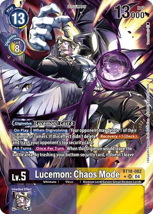 Lucemon: Chaos Mode [BT18-082] (Alternate Art) [Release Special Booster 2.0] | The Time Vault CA