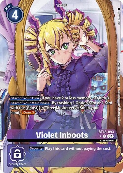 Violet Inboots [BT18-093] (Alternate Art) [Release Special Booster 2.0] | The Time Vault CA