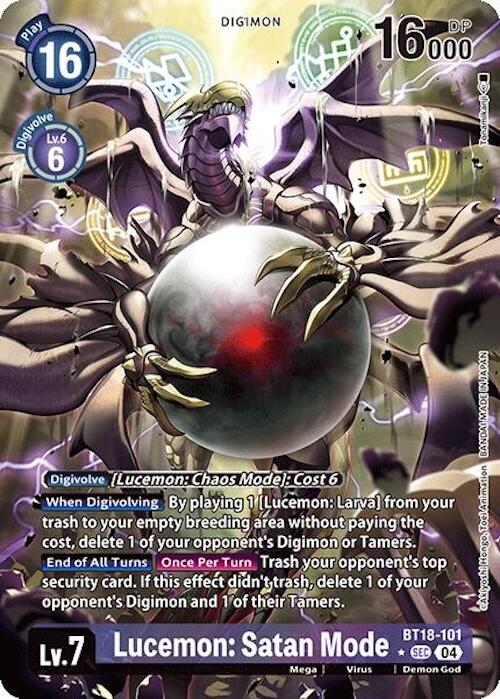 Lucemon: Satan Mode [BT18-101] (Alternate Art) [Release Special Booster 2.0] | The Time Vault CA