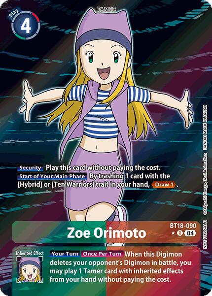 Zoe Orimoto [BT18-090] (Release Special Booster 2.0: Box Promotion Pack) [Release Special Booster 2.0] | The Time Vault CA