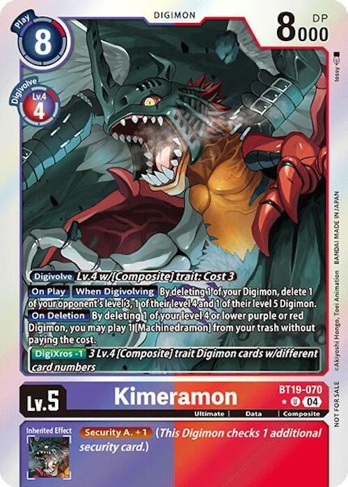 Kimeramon [BT19-070] (Release Special Booster 2.0: Box Promotion Pack) [Release Special Booster 2.0] | The Time Vault CA