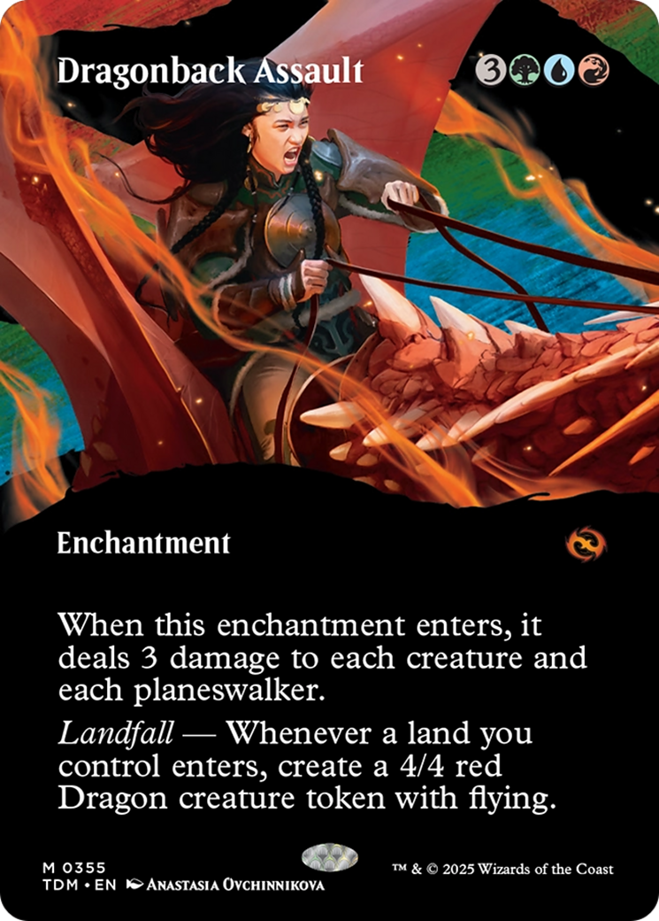 Dragonback Assault (Borderless) [Tarkir: Dragonstorm] | The Time Vault CA