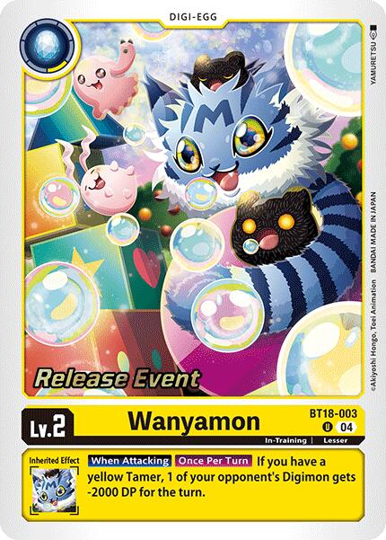 Wanyamon [BT18-003] [Release Special Booster 2.0 Pre-Release Cards] | The Time Vault CA