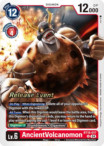 AncientVolcanomon [BT18-017] [Release Special Booster Ver.2.0 Pre-Release Cards] | The Time Vault CA