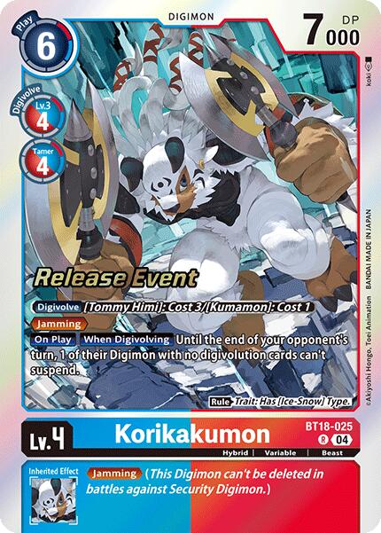 Korikakumon [BT18-025] [Release Special Booster Ver.2.0 Pre-Release Cards] | The Time Vault CA