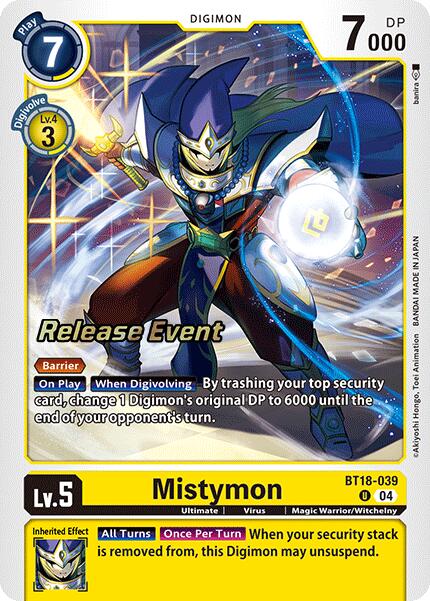 Mistymon [BT18-039] [Release Special Booster 2.0 Pre-Release Cards] | The Time Vault CA