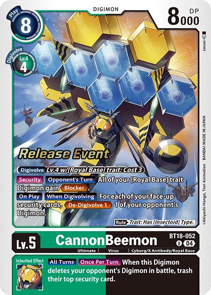 CannonBeemon [BT18-052] [Release Special Booster 2.0 Pre-Release Cards] | The Time Vault CA