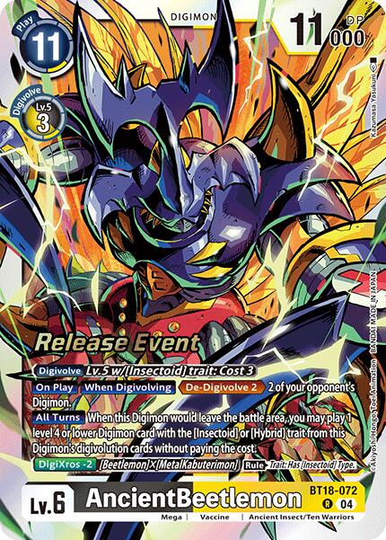 AncientBeetlemon [BT18-072] [Release Special Booster Ver.2.0 Pre-Release Cards] | The Time Vault CA