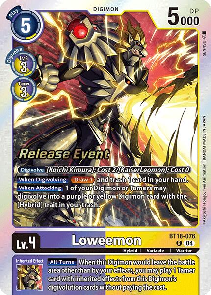 Loweemon [BT18-076] [Release Special Booster 2.0 Pre-Release Cards] | The Time Vault CA