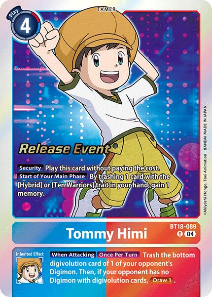 Tommy Himi [BT18-089] [Release Special Booster 2.0 Pre-Release Cards] | The Time Vault CA