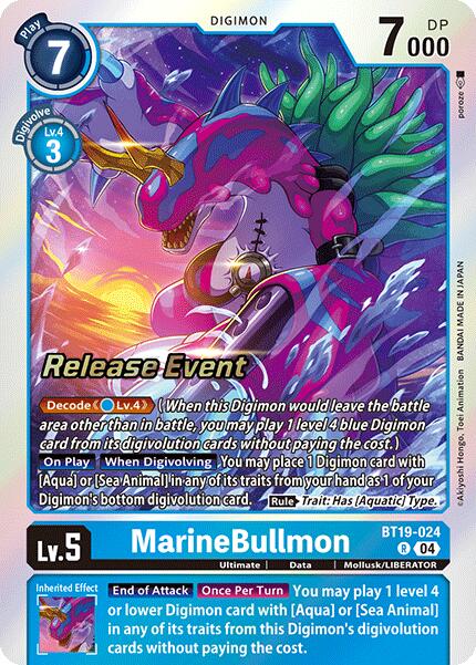 MarineBullmon [BT19-024] [Release Special Booster Ver.2.0 Pre-Release Cards] | The Time Vault CA