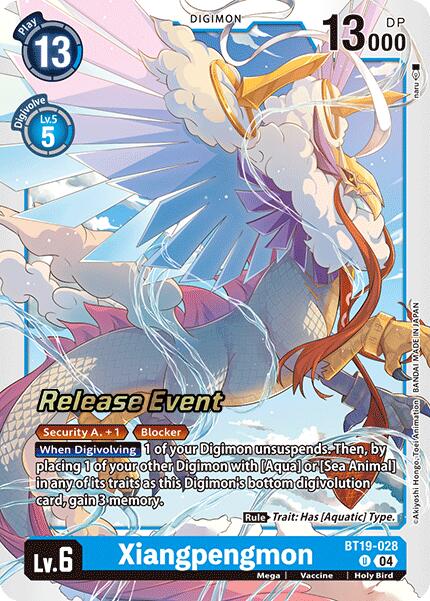 Xiangpengmon [BT19-028] [Release Special Booster 2.0 Pre-Release Cards] | The Time Vault CA