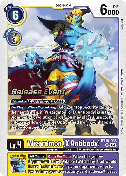 Wizardmon [BT19-036] (X Antibody) [Release Special Booster Ver.2.0 Pre-Release Cards] | The Time Vault CA