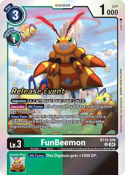 FunBeemon [BT19-045] [Release Special Booster Ver.2.0 Promos] | The Time Vault CA