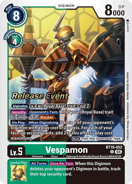 Vespamon [BT19-052] [Release Special Booster Ver.2.0 Pre-Release Cards] | The Time Vault CA