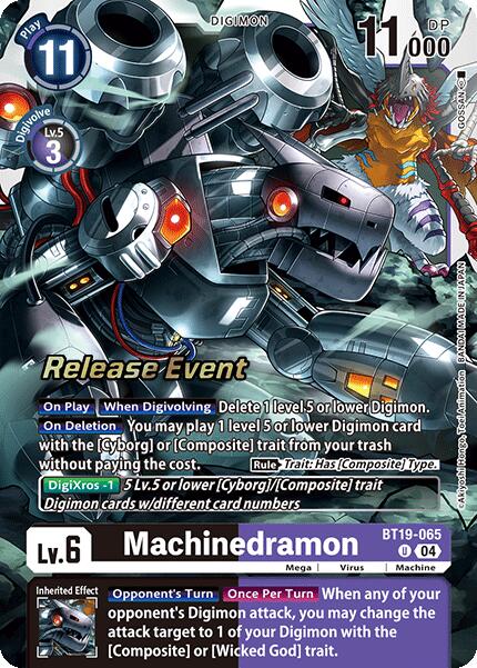 Machinedramon [BT19-065] [Release Special Booster Ver.2.0 Pre-Release Cards] | The Time Vault CA