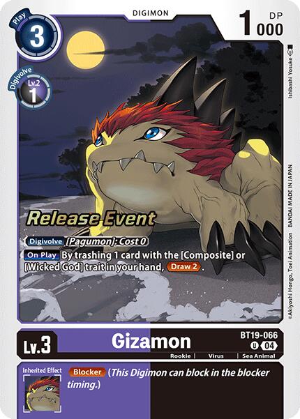 Gizamon [BT19-066] [Release Special Booster 2.0 Pre-Release Cards] | The Time Vault CA