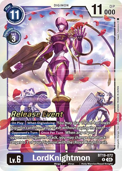 LordKnightmon [BT19-072] [Release Special Booster 2.0 Pre-Release Cards] | The Time Vault CA