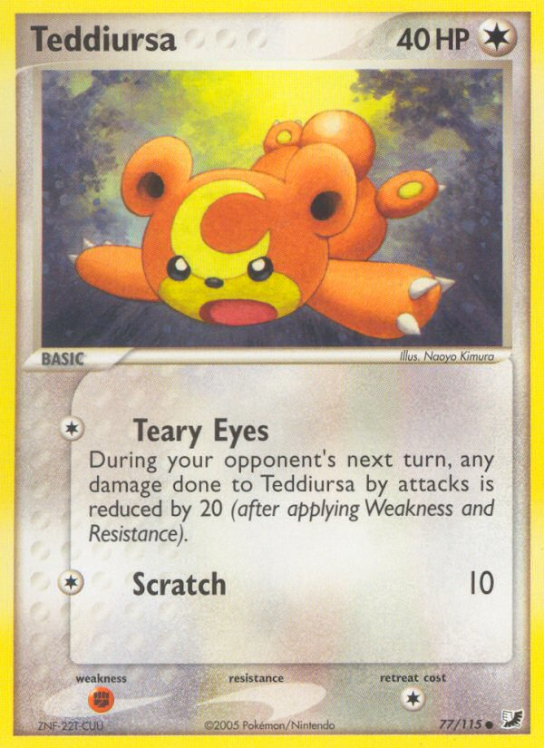 Teddiursa (77/115) [EX: Unseen Forces] | The Time Vault CA