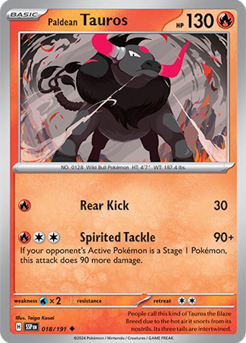 Paldean Tauros (018/191) [Scarlet & Violet: Surging Sparks] | The Time Vault CA