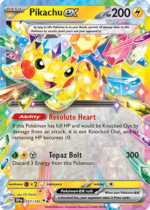 Pikachu ex (057/191) [Scarlet & Violet: Surging Sparks] | The Time Vault CA