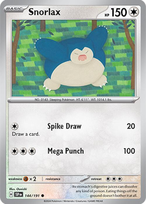 Snorlax (144/191) [Scarlet & Violet: Surging Sparks] | The Time Vault CA