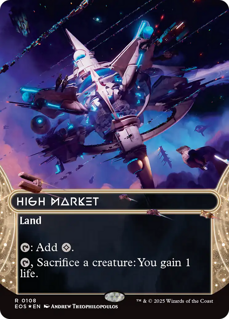 High Market (0108) (Borderless) (Galaxy Foil) [Edge of Eternities: Stellar Sights] | The Time Vault CA