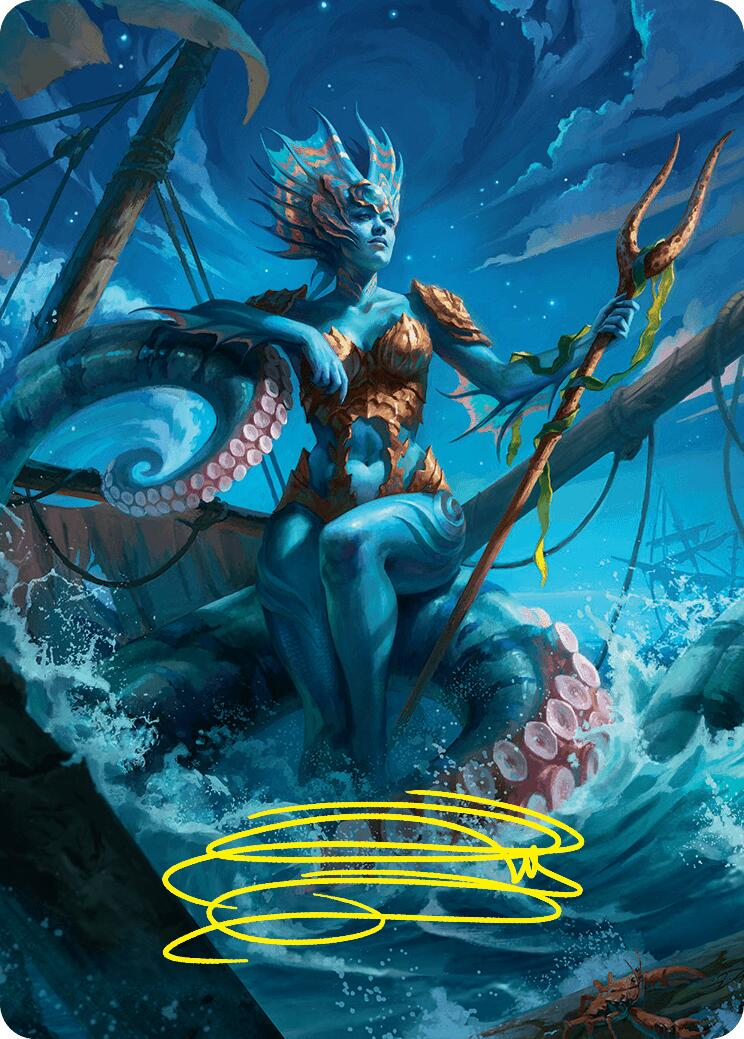 Kiora, the Rising Tide Art Card (30/54) (Gold-Stamped Signature) [Foundations Art Series] | The Time Vault CA