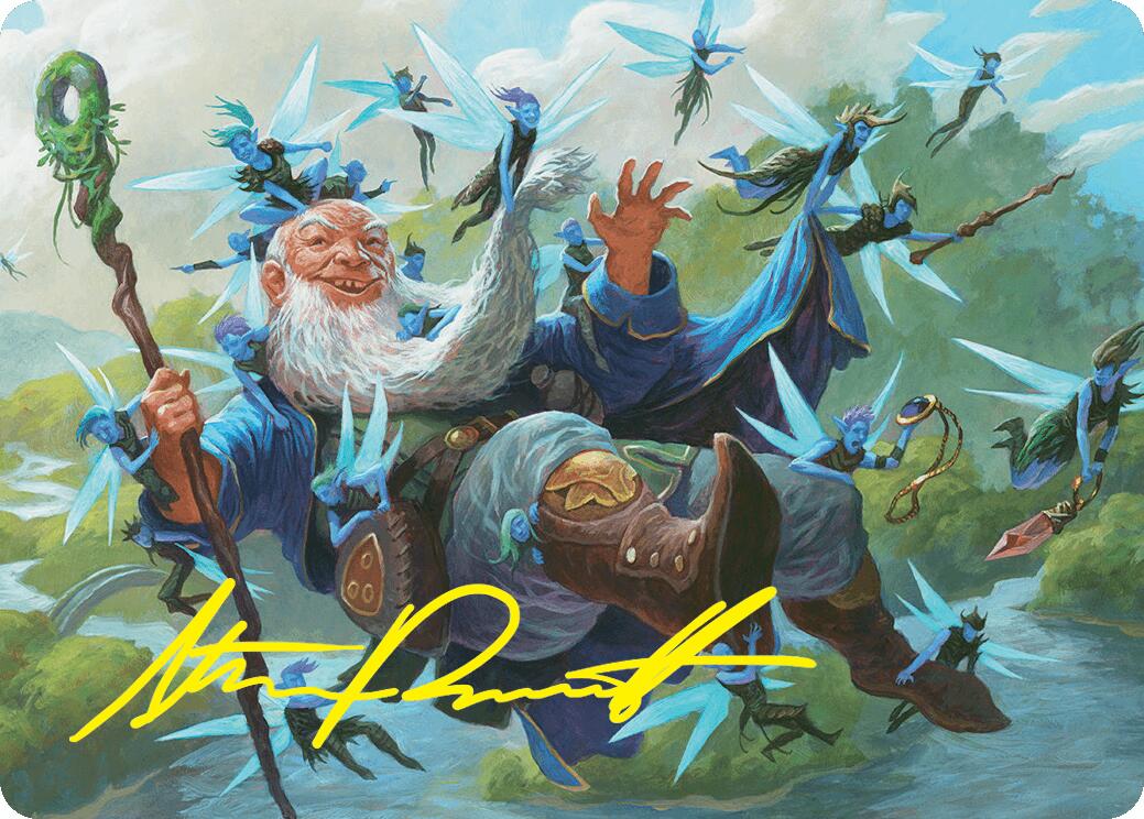 Mischievous Mystic Art Card (7/54) (Gold-Stamped Signature) [Foundations Art Series] | The Time Vault CA