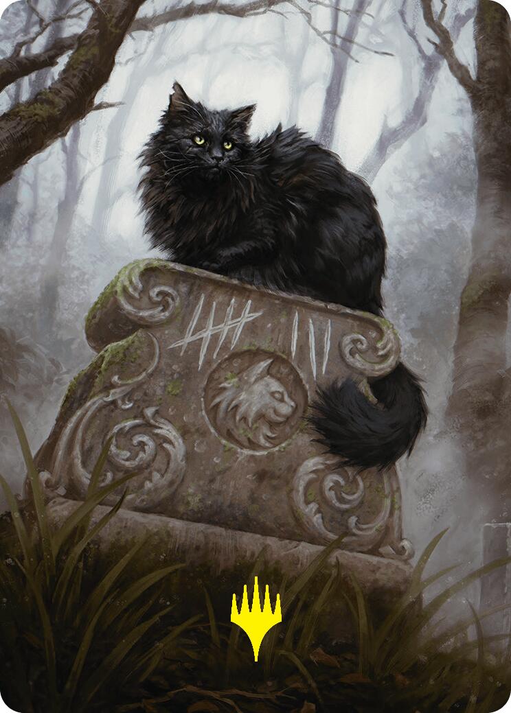 Nine-Lives Familiar 2 Art Card (36/54) (Gold-Stamped Planeswalker Symbol) [Foundations Art Series] | The Time Vault CA