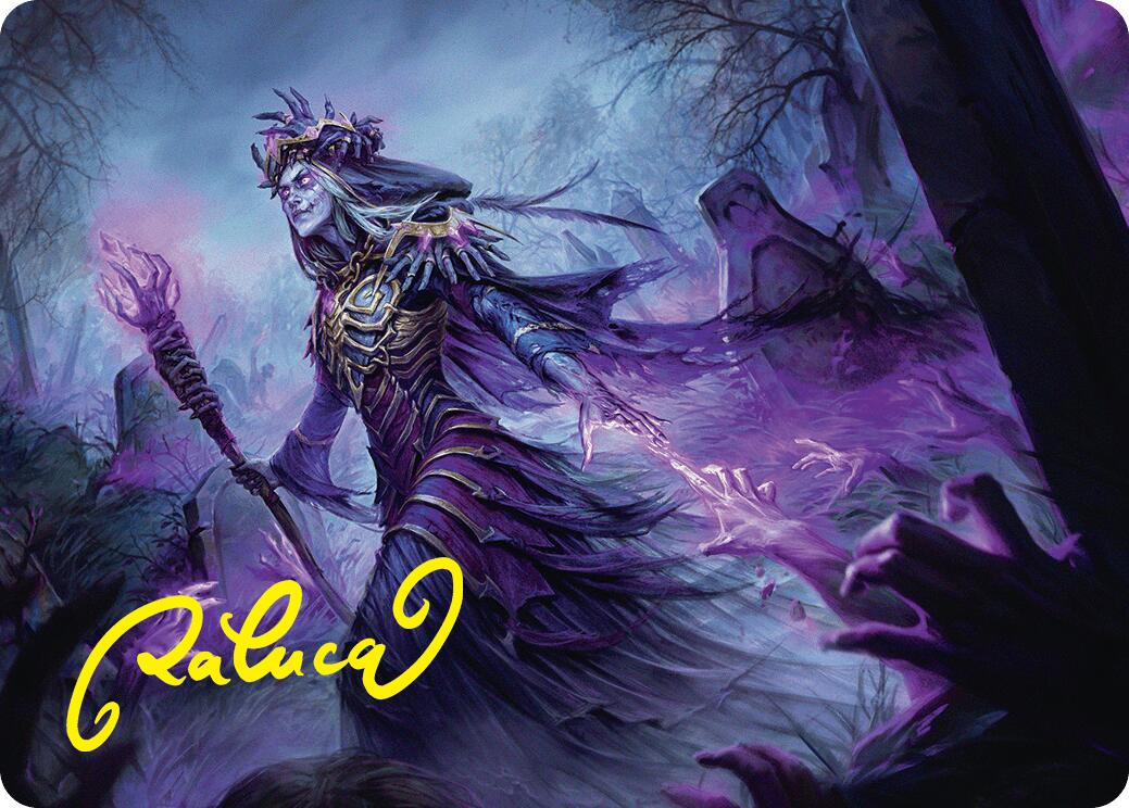 Zul Ashur, Lich Lord Art Card (10/54) (Gold-Stamped Signature) [Foundations Art Series] | The Time Vault CA
