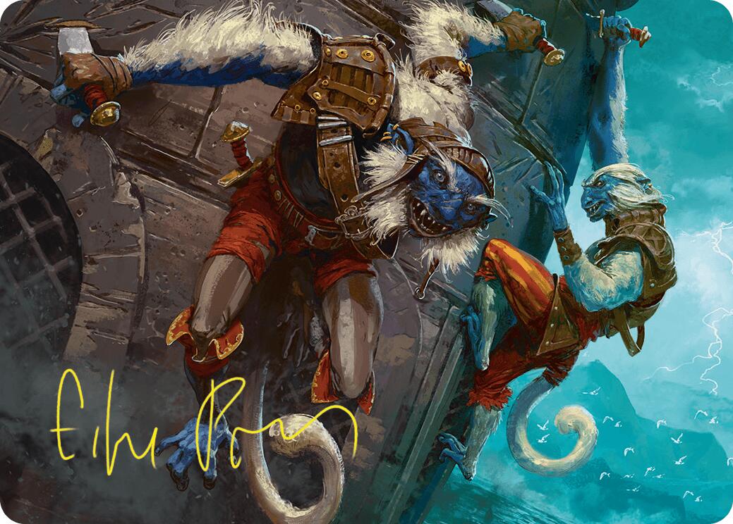 Goblin Boarders Art Card (11/54) (Gold-Stamped Signature) [Foundations Art Series] | The Time Vault CA