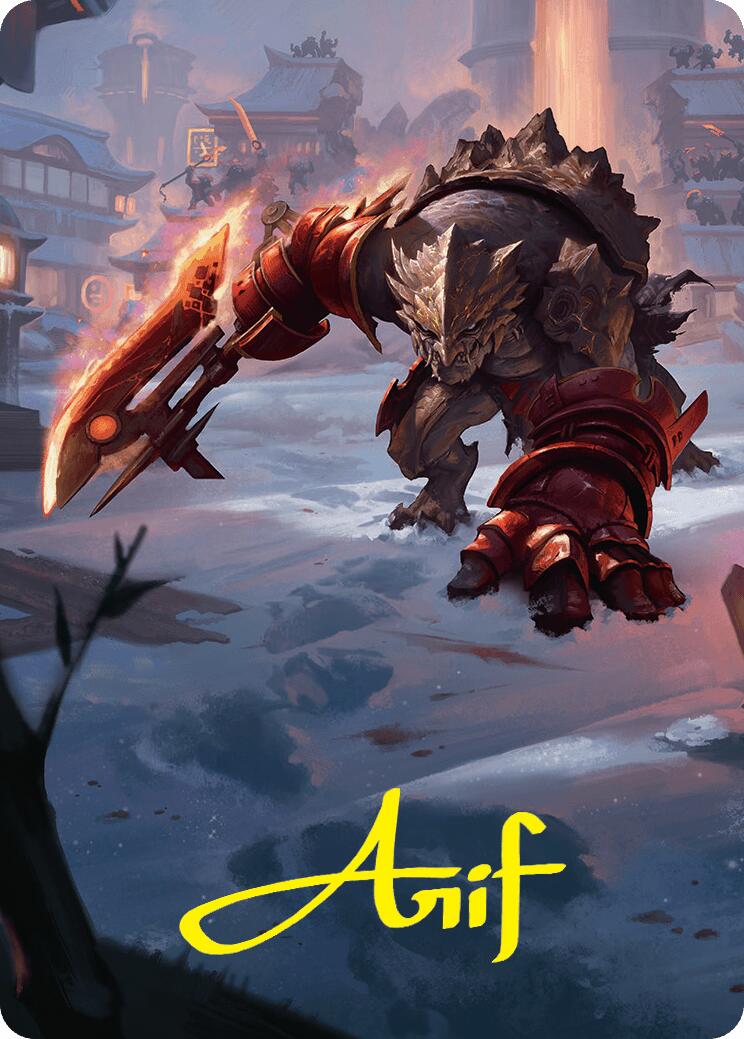 Searslicer Goblin Art Card (39/54) (Gold-Stamped Signature) [Foundations Art Series] | The Time Vault CA