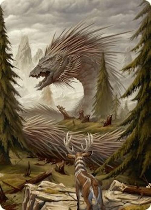 Quilled Greatwurm Art Card (44/54) [Foundations Art Series] | The Time Vault CA