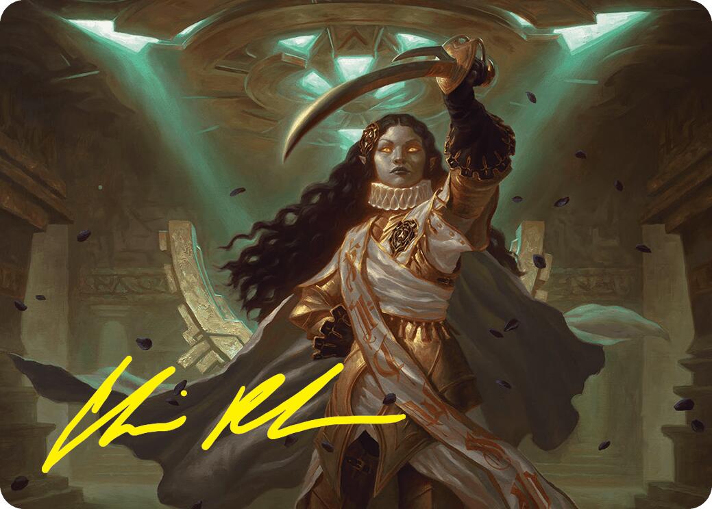 Elenda, Saint of Dusk Art Card (15/54) (Gold-Stamped Signature) [Foundations Art Series] | The Time Vault CA