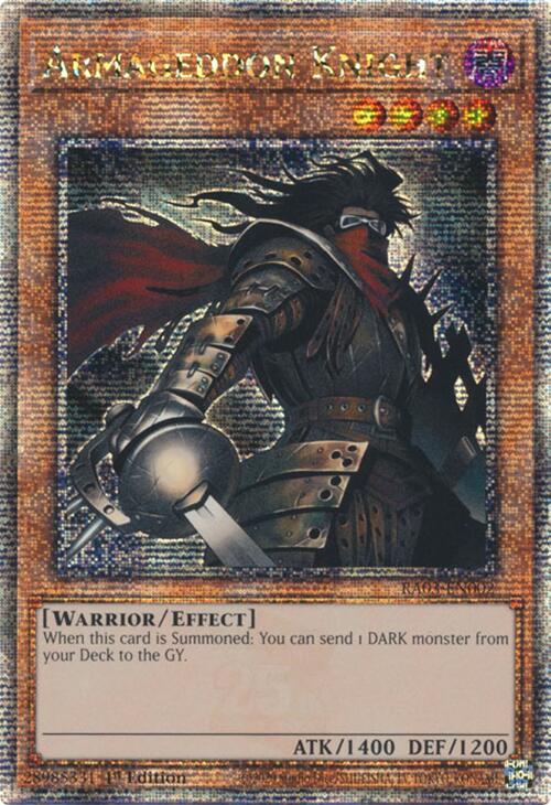 Armageddon Knight (Quarter Century Secret Rare) [RA03-EN002] Quarter Century Secret Rare | The Time Vault CA