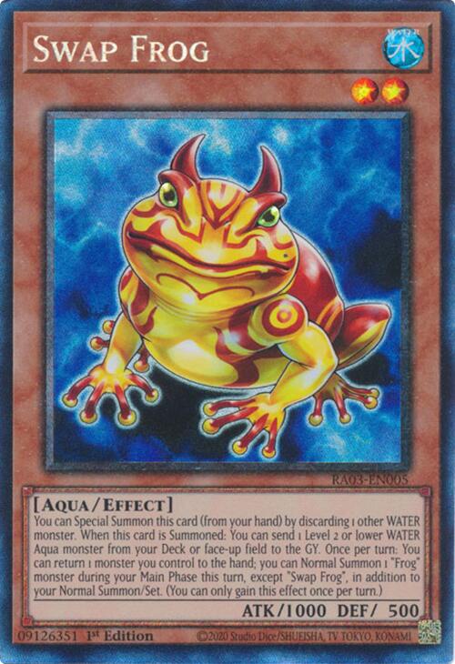 Swap Frog (CR) [RA03-EN005] Prismatic Collector's Rare | The Time Vault CA