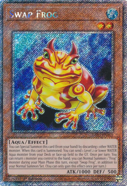 Swap Frog (Platinum Secret Rare) [RA03-EN005] Platinum Secret Rare | The Time Vault CA