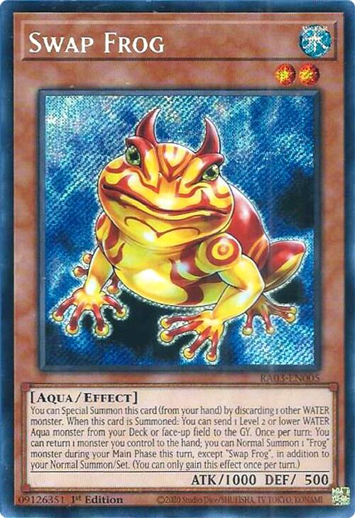 Swap Frog (Secret Rare) [RA03-EN005] Secret Rare | The Time Vault CA