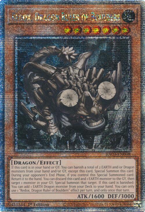 Redox, Dragon Ruler of Boulders (Quarter Century Secret Rare) [RA03-EN008] Quarter Century Secret Rare | The Time Vault CA