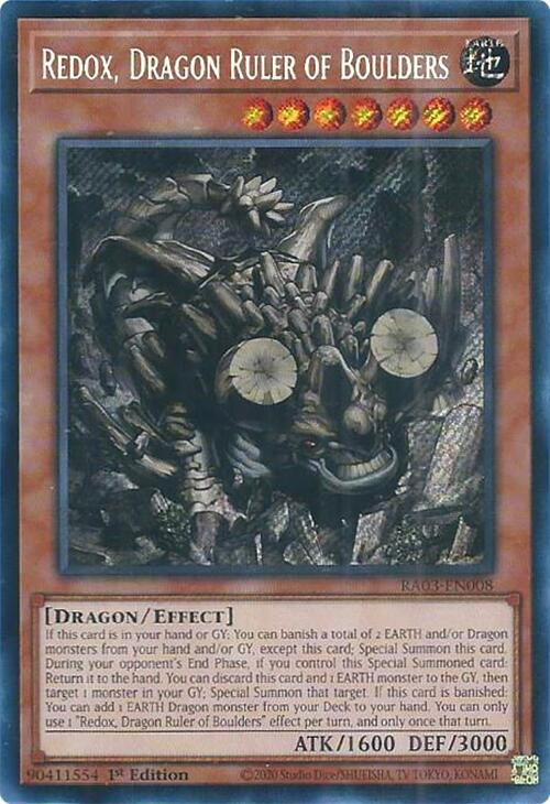 Redox, Dragon Ruler of Boulders (Secret Rare) [RA03-EN008] Secret Rare | The Time Vault CA