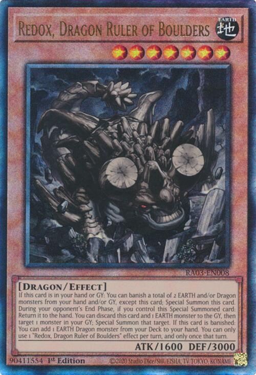Redox, Dragon Ruler of Boulders (UTR) [RA03-EN008] Prismatic Ultimate Rare | The Time Vault CA