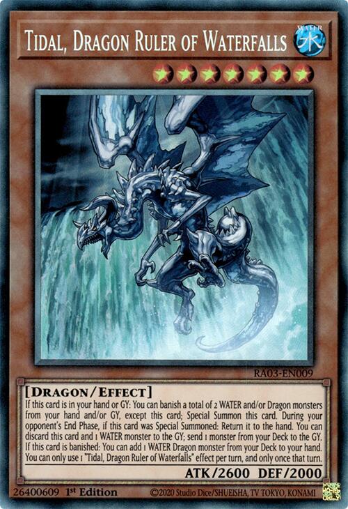 Tidal, Dragon Ruler of Waterfalls (CR) [RA03-EN009] Prismatic Collector's Rare | The Time Vault CA