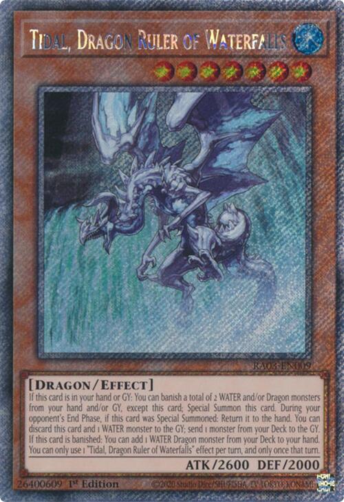 Tidal, Dragon Ruler of Waterfalls (Platinum Secret Rare) [RA03-EN009] Platinum Secret Rare | The Time Vault CA