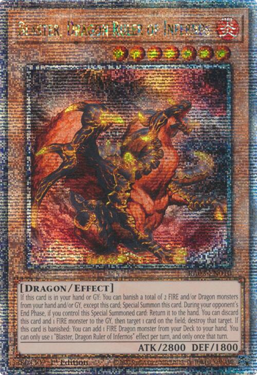 Blaster, Dragon Ruler of Infernos (Quarter Century Secret Rare) [RA03-EN010] Quarter Century Secret Rare | The Time Vault CA