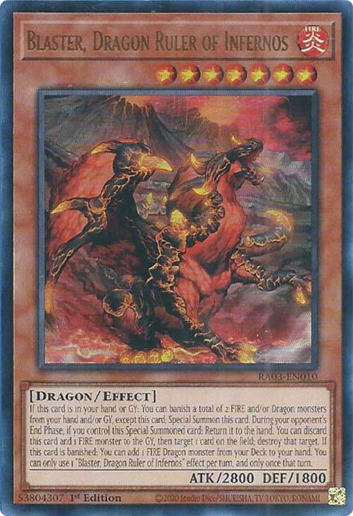 Blaster, Dragon Ruler of Infernos (UR) [RA03-EN010] Ultra Rare | The Time Vault CA