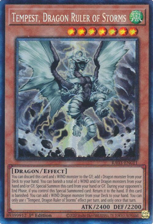 Tempest, Dragon Ruler of Storms (CR) [RA03-EN011] Prismatic Collector's Rare | The Time Vault CA