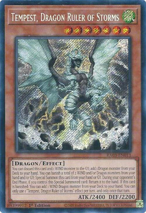 Tempest, Dragon Ruler of Storms (Secret Rare) [RA03-EN011] Secret Rare | The Time Vault CA