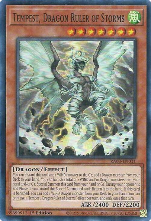 Tempest, Dragon Ruler of Storms [RA03-EN011] Super Rare | The Time Vault CA