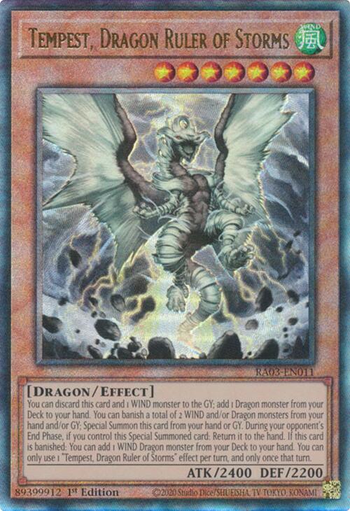 Tempest, Dragon Ruler of Storms (UTR) [RA03-EN011] Prismatic Ultimate Rare | The Time Vault CA